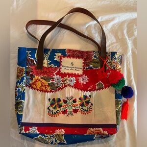 Erica Maree Handmade Embroidered Four Seasons Resort Tote Bag